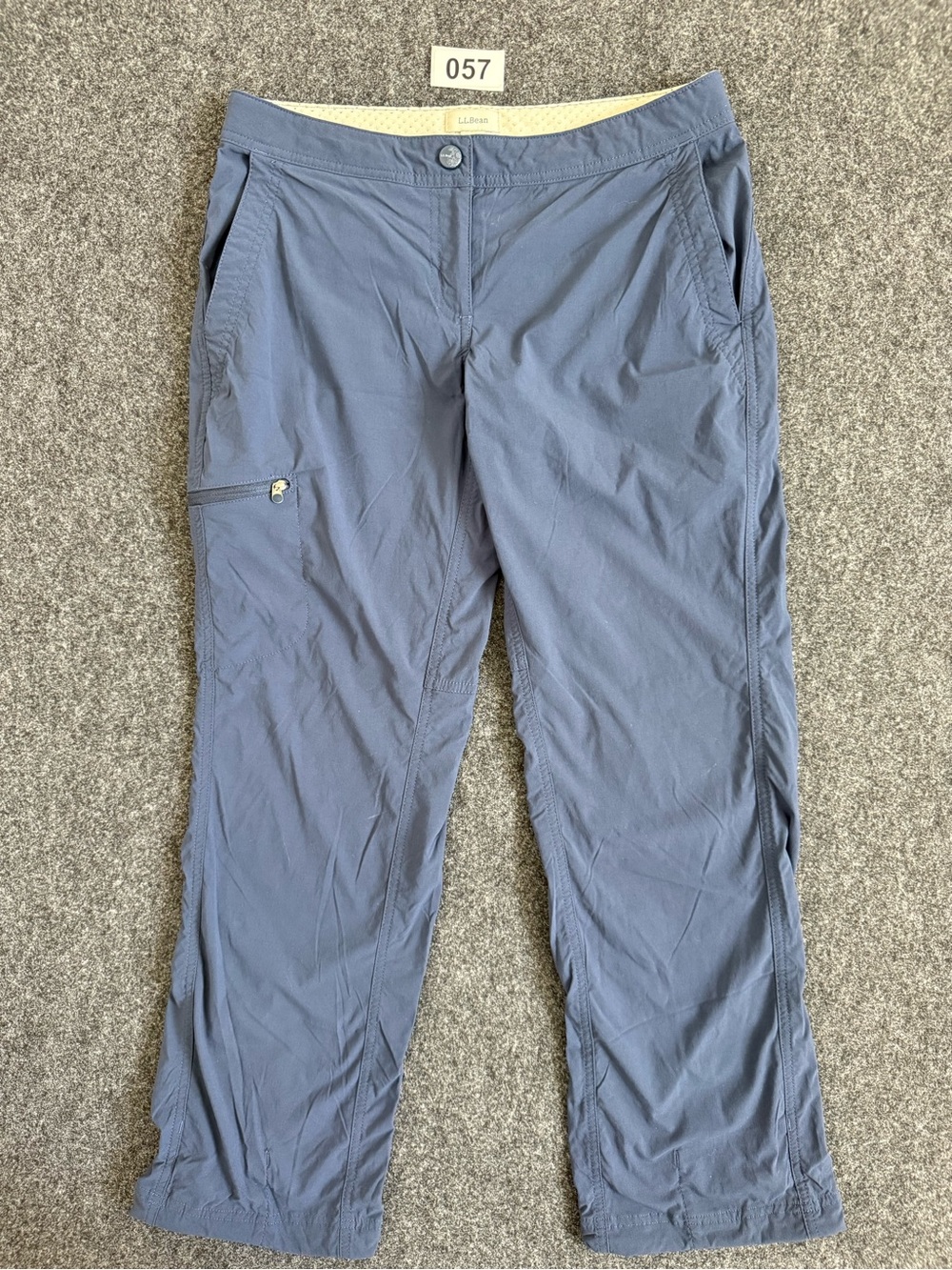 LL Bean Vista Camp Pants Blue Women’s Petite Size 4 Hiking Outdoor Stretchy